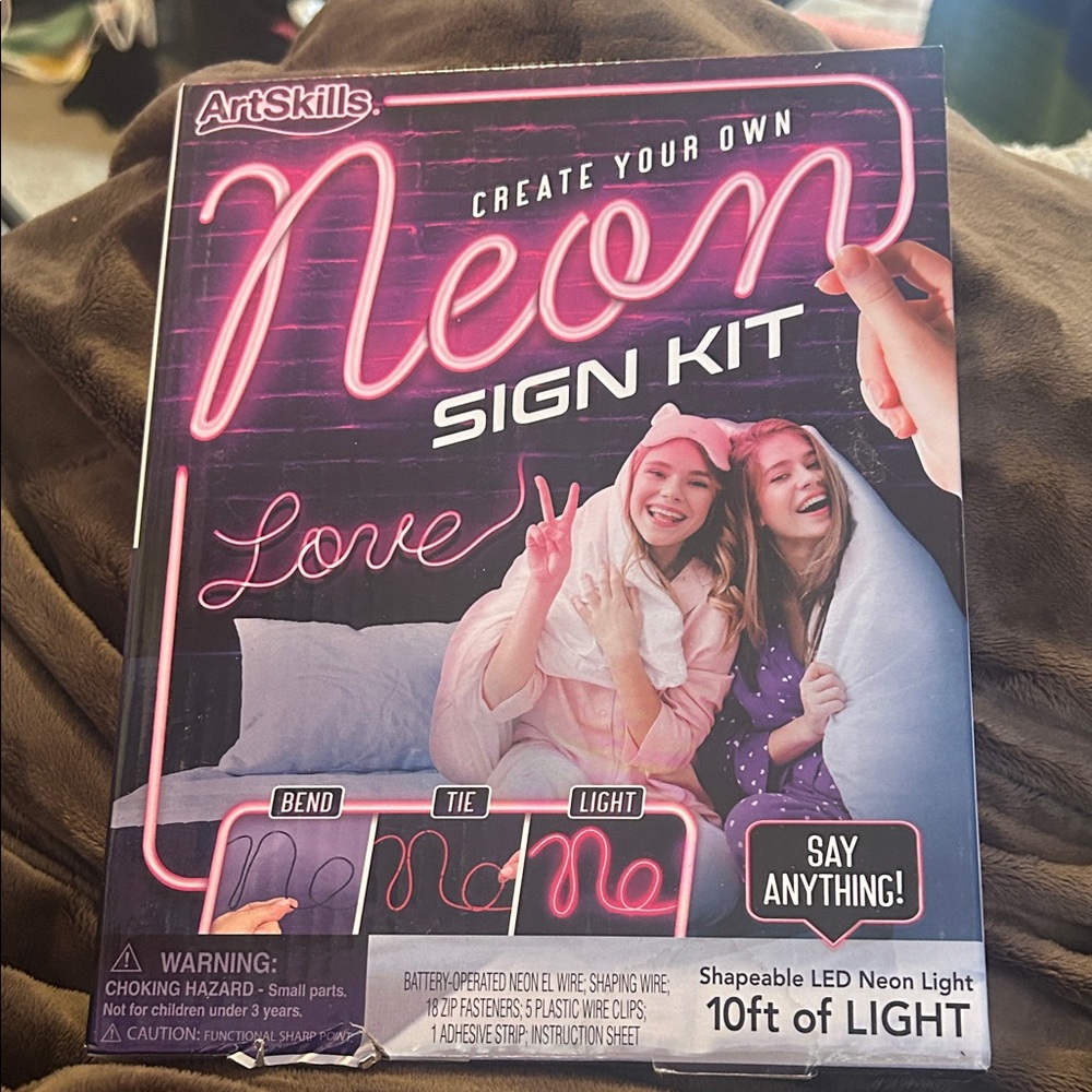 Neon Sign Kit for Kids - Pink and Purple